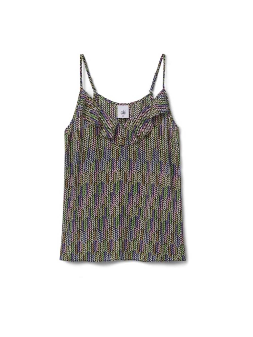 Cabi Multicolor Knit-Pattern Spaghetti Strap Tank Top